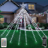 Christmas Tree Lights 340 LED Cool White Outdoor Fairy Lights with Star & Remote