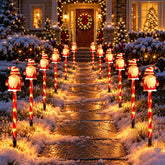 12 Pack Christmas Santa Claus Pathway Lights Outdoor Decorations
