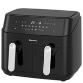 9L Dual Air Fryer XXL Family Size – 8 Preset Menus, Oil-Free Healthy Cooking, Easy Clean Interior, 99-Min Timer – Black