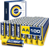 AA Batteries 100 Pack – Ultra Long-Lasting 1.5V Alkaline, Leakproof, 10-Year Shelf Life