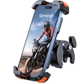 Motorcycle Phone Holder with Quick Release Clamp Orange