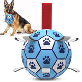 Dog Football Toy with Straps for Interactive Play
