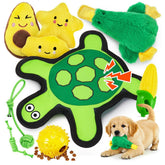 9 Pcs Indestructible Plush Squeaky Dog Toys for Small to Medium Dogs