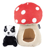 Webbox Basil the Badger & Mushroom House Dog Toy