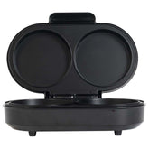 Black double crepe maker on a white background