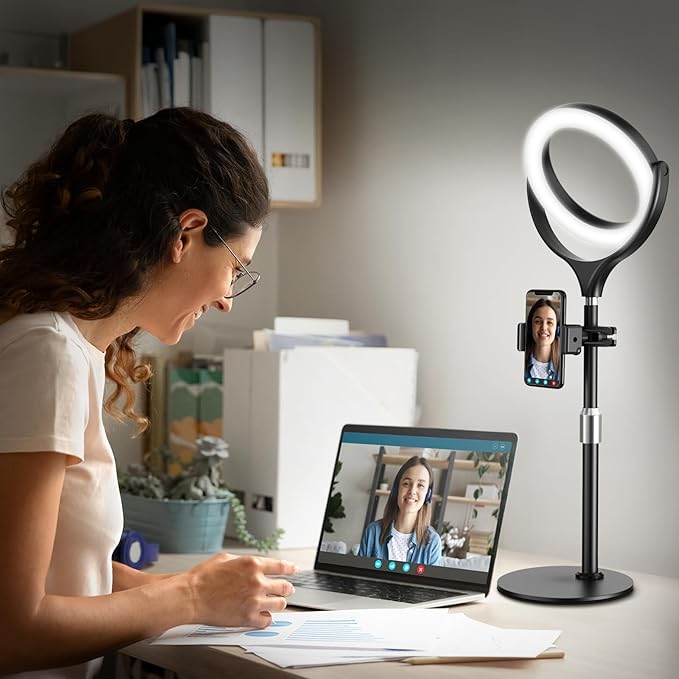 Buy 7 Inch Desk Ring Light with Stand in UK - Shop Now
