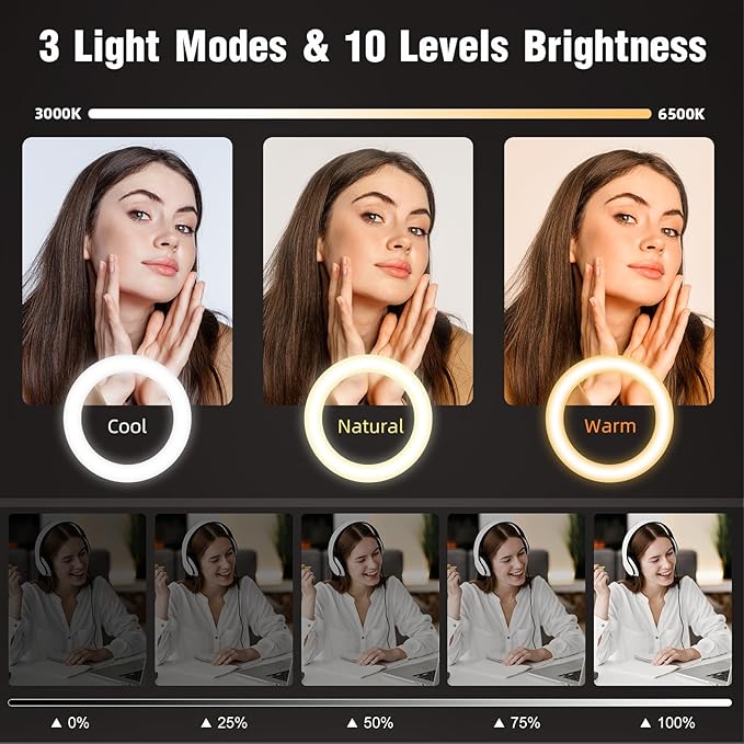 Buy 7 Inch Desk Ring Light with Stand in UK - Shop Now