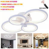 Stylish LED Chandelier Ceiling Light in Living Room Setting