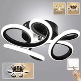 Modern LED ceiling light lamp installed in a stylish living room