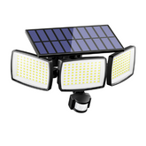 LED 12W 3-head solar security light for outdoor use