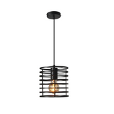 Dome-shaped industrial hanging light with E27 base