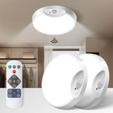 Ceiling light fixture with remote control in a room setting