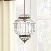 Classic Moroccan Lantern Style Antique Brass Clear Acrylic Ceiling Light Shade Easy Fit Pendant