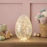 Crackle glass Easter egg LED light decoration