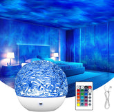 Decorative night light with remote control in a bedroom setting