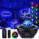 Galaxy Projector, Star Projector with Remote Color Changing,Music Bluetooth Speaker,Timer,Ocean Wave Star Sky LED Night Light Lamp for Baby,Kids Bedroom,Stage,Birthdays,Christmas,Black
