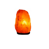 Himalayan salt lamp on a white background
