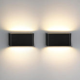 2 Pack Up & Down Modern LED Wall Light IP44 Waterproof