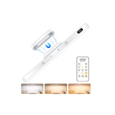 LED strip light with remote control on a white background