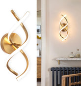 LED wall lamp gold