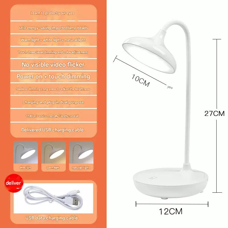 Modern LED desk lamp providing soft, flicker-free light in an office setting
v