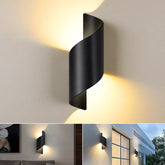 Modern Curled Black and Gold Wall Light by Alpha Lights – UK