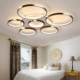 Modern ceiling light fixture in a bedroom setting
