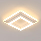 Modern square ceiling light fixture on a neutral background