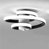 Modern Spiral LED Ceiling Light – 42W Black Fixture – UK