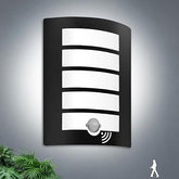 E27 LED wall light mounted by entrance door