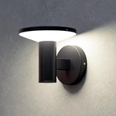 Outdoor LED wall light in black aluminium