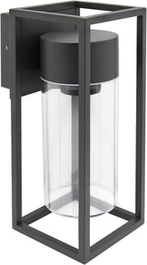 Outdoor garden wall light smoked grey