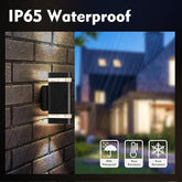 Weatherproof IP65 wall light during rain