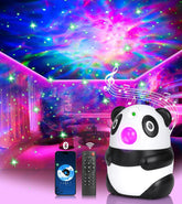 Panda galaxy star projector night light for bedroom
