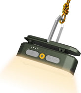 Portable lantern with a rope hook on a white background