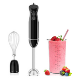 Hand Blender 3-in-1 Immersion Stick Blender | Electric Handheld with Stainless Steel Blade, Egg Whisk & 700ml Beaker - Black HB3202