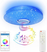 RGB LED ceiling light with Bluetooth speaker
