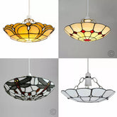 Retro Stained Glass Ceiling Light Shade Tiffany Style Easy Fit Pendant Lampshade