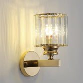 Rose gold crystal wall sconce