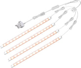 Set of LED strip lights with connectors on a white background