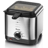 Swan brand deep fryer with a clear window on a white background
