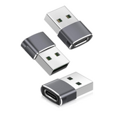 Three USB adapters on a white background