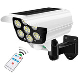 77 LED Solar Motion Sensor Wall Light with Remote Control – White