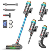 ElecKeys K10 Cordless Vacuum Cleaner, 48Kpa 580W Powerful Stick Vacuum with 65Mins Runtime, Anti-Tangle Self-Standing Rechargeable Vacuum for Pet Hair, Carpet & Home Cleaning