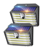 Super Bright Black LED Solar Wall Lights with Motion Sensor – 3000LM