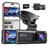REDTIGER F7NP 4K Dual Dash Cam Front and Rear with STARVIS 2 Sensor, Wi-Fi 6 5.8 GHz App Control, Built-in GPS, 24-Hour Parking Mode, 170° Wide Angle, Free 128GB Card Included