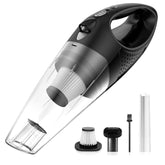 Handheld Vacuum Cleaner Cordless, High Power Car Vacuum with Fast Charge, Portable Rechargeable Mini Vacuum with Dual HEPA Filters & Large-Capacity Battery, Silver