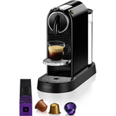 De'Longhi Citiz Coffee Machine – Compact 19-Bar Espresso Maker for Original Pods, Fast Heat-Up, Black (EN167.B)