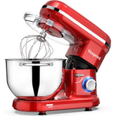 Vospeed 1500W Stand Mixer 6.2L Electric Food Mixer with Bowl, Beater, Dough Hook, Whisk, Spatula & Egg Separator – Red