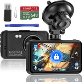 Dash Cam 1080P FHD Car Camera with 64GB Card & Night Vision